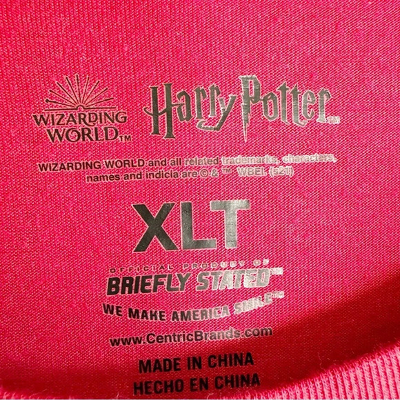 Mens Hogwarts Is My Home Pajamas Size XL Tall Harry Potter Sleepwear Wizarding - Picture 4 of 12